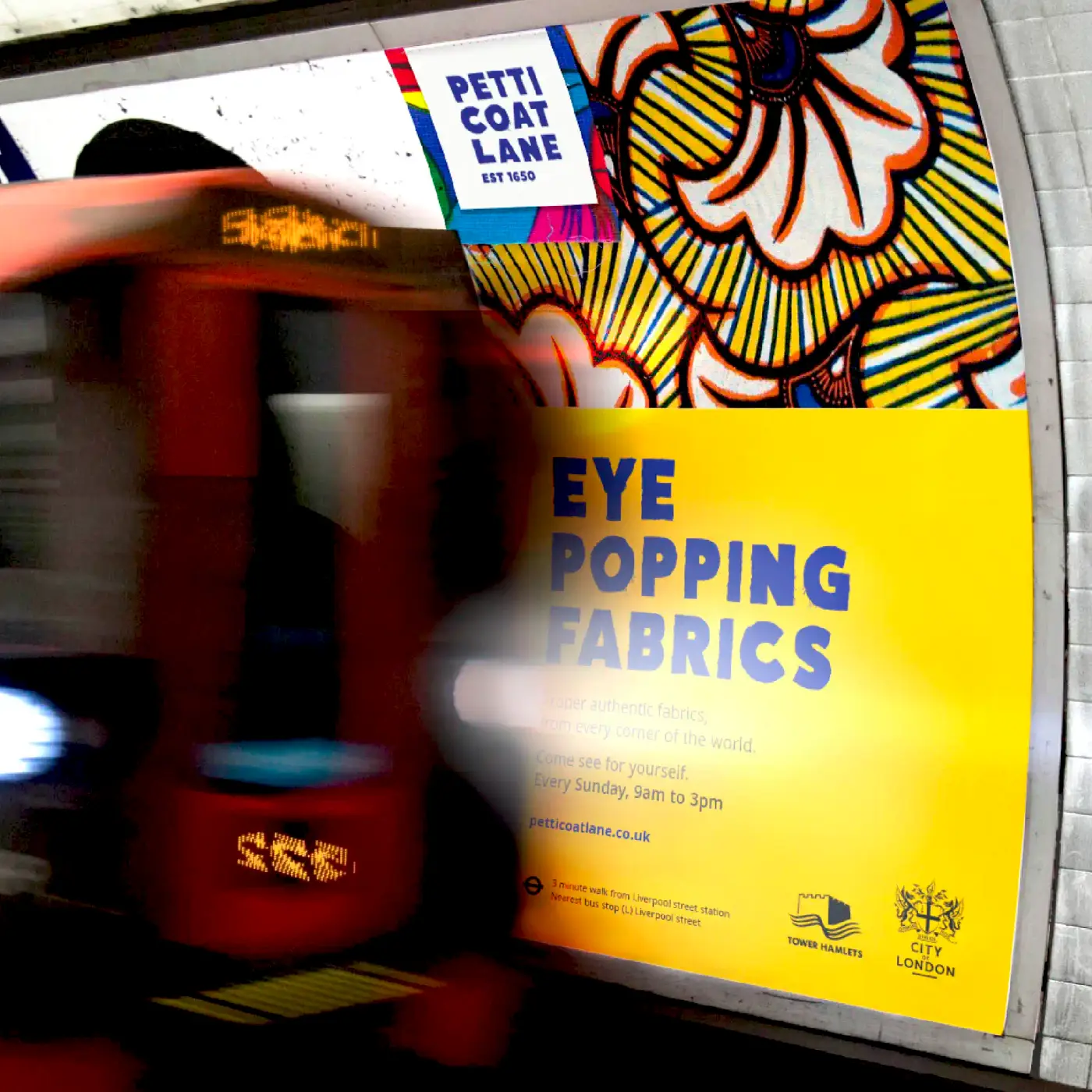 Petticoat Lane tube advert