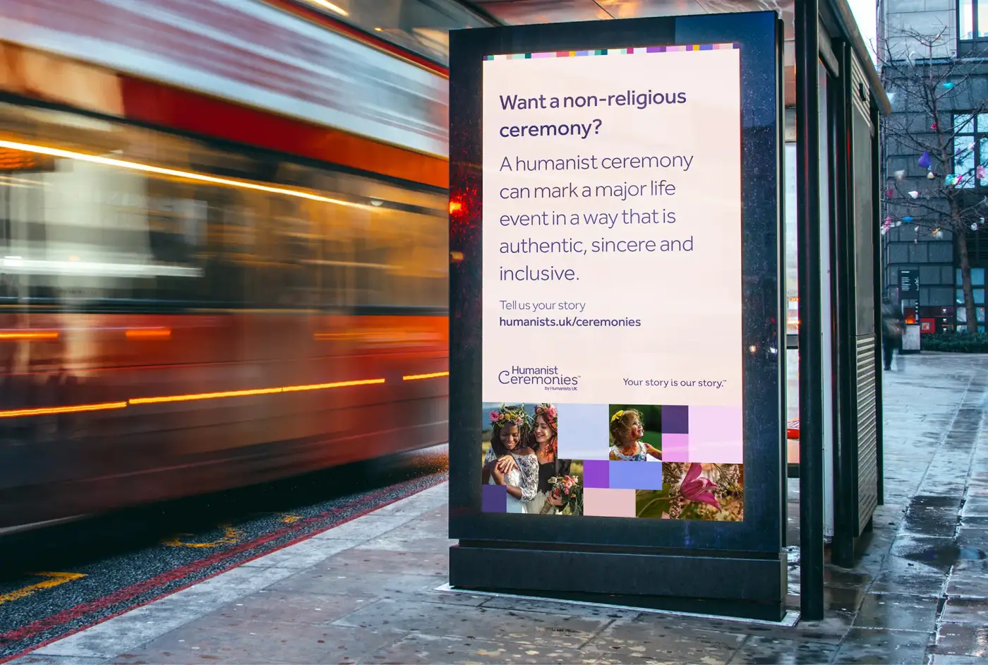Humanist Ceremonies Bus Shelter Advert