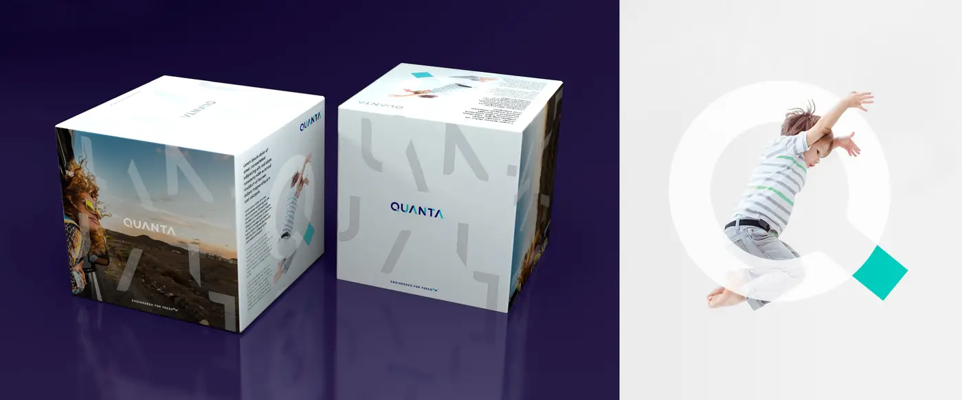 QUANTA packaging and brand expression